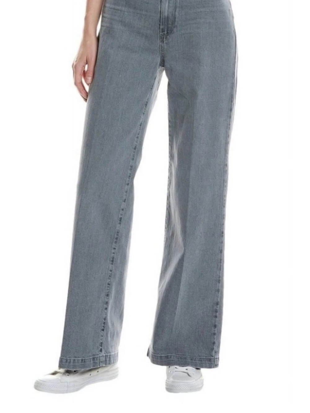 PAIGE Genesee High Waist Wide Leg Jeans in Curris Gray - Size 26